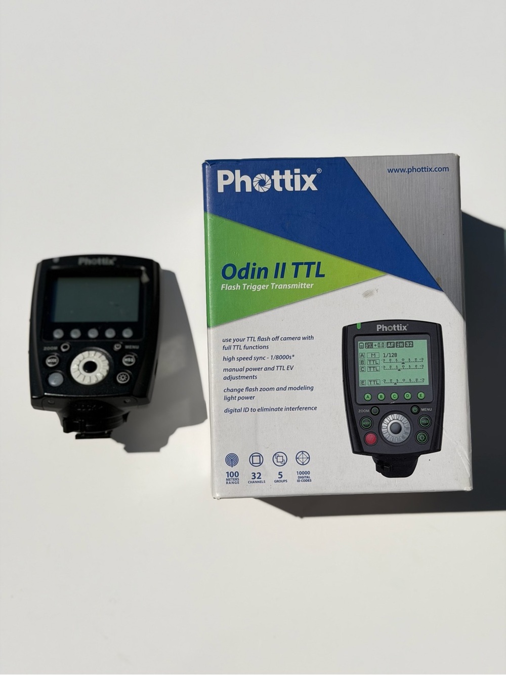 Phottix Odin II TTL Flash Trigger Transmitter - Black/Green